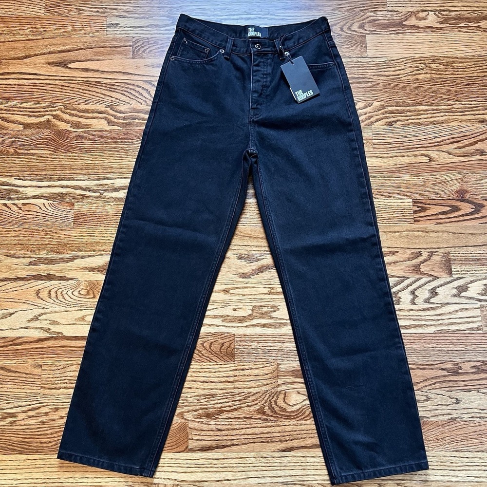 The Kooples Jeans Black Vestiaire MSRP $230 Straight Leg Denim Sz 4 / 27 NWT